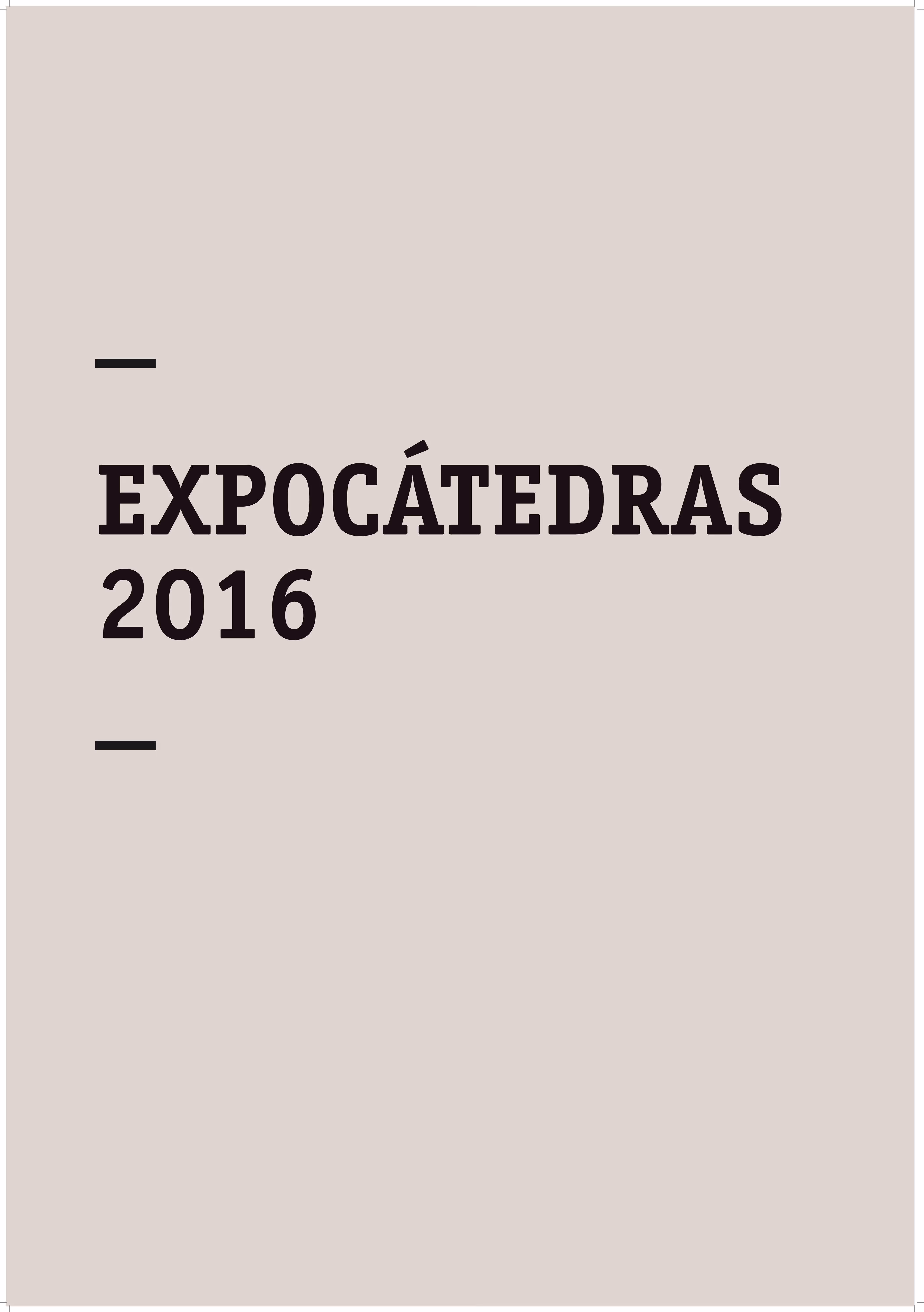 Portada de Expocátedras 2016