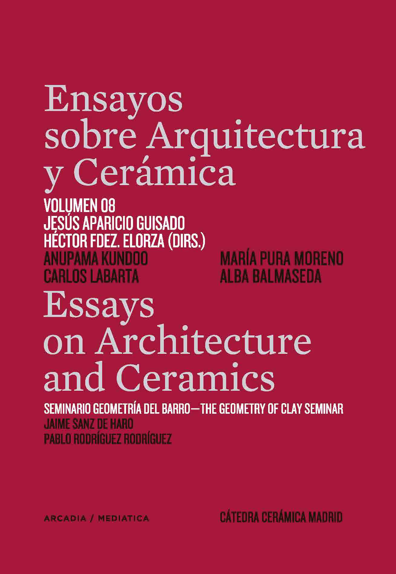 Portada de Ensayos sobre Arq. y Cerámica | Vol. 8