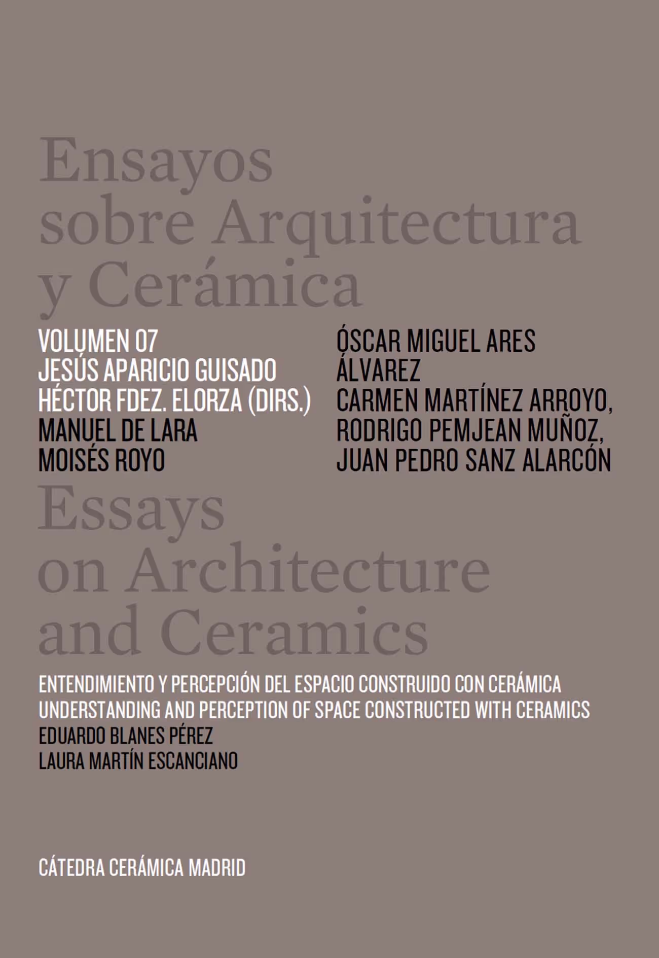 Portada de Ensayos sobre Arquitectura y Cerámica. Vol. 7
